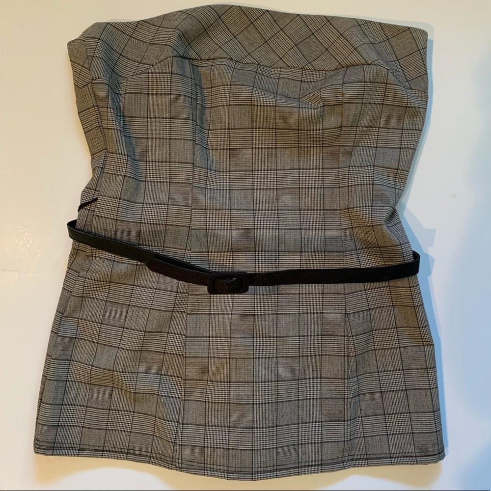 Notice plaid bodice top